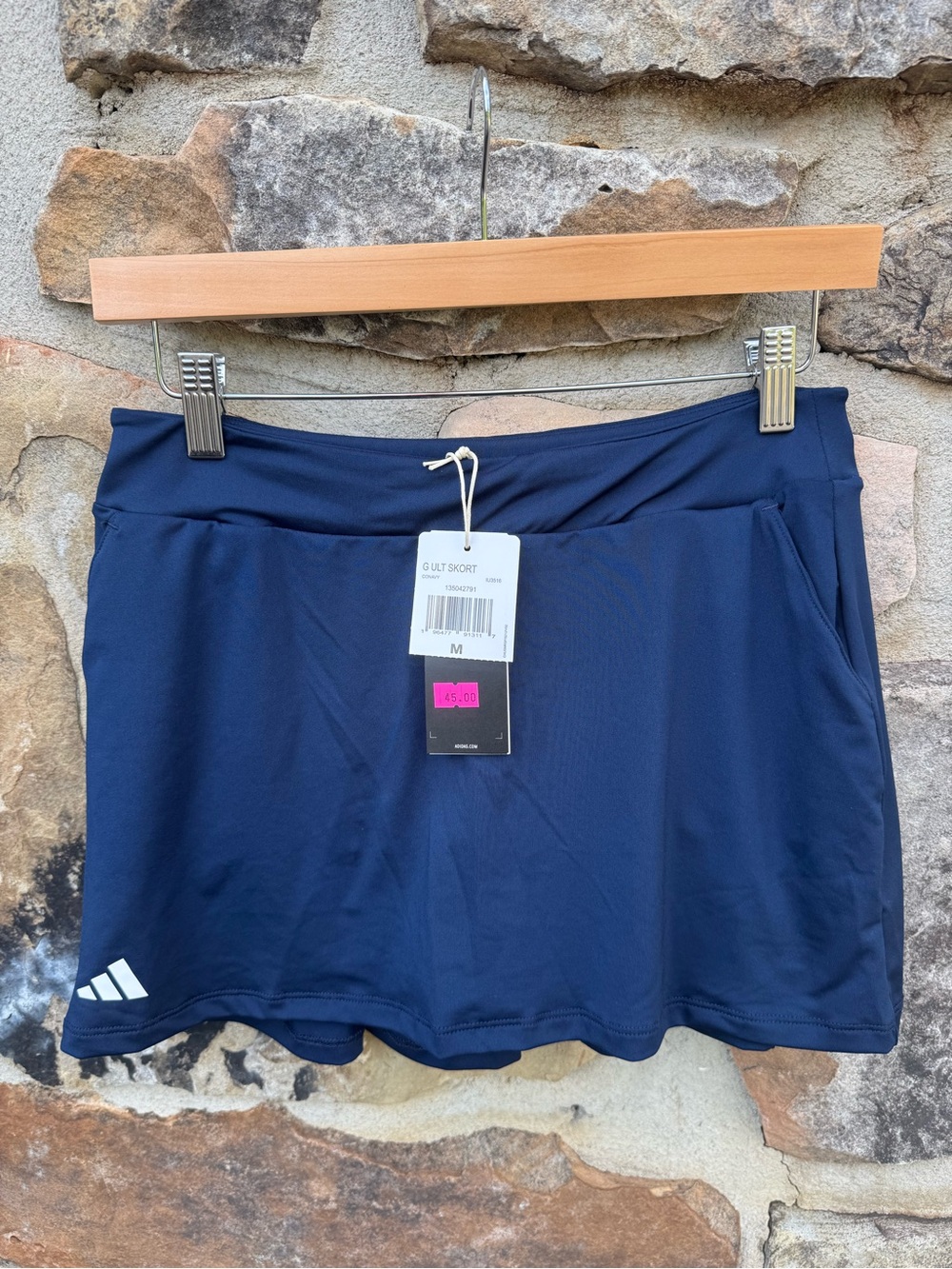 adidas Navy Women's Athletic Skort with Built-In Shorts Medium NWT Tennis Golf